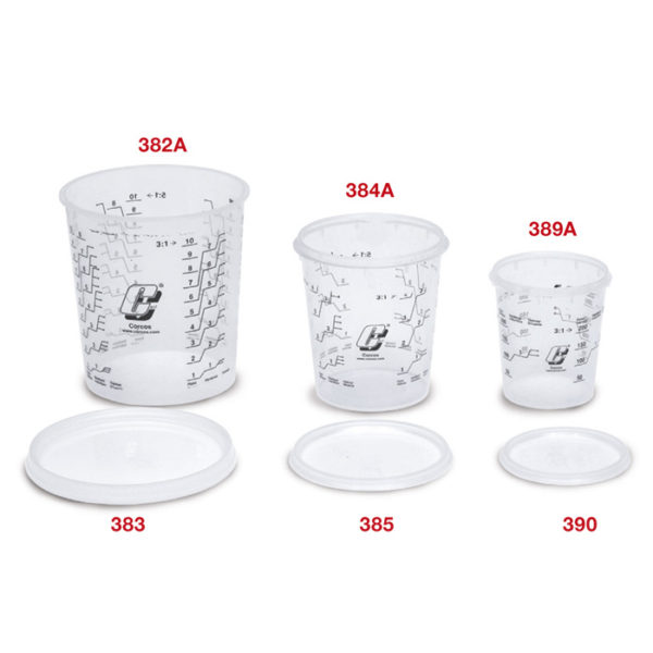 382-384 Graduated plastic mixing cup