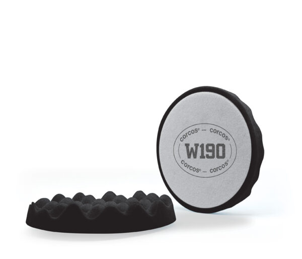 106F10 Tampone W190 Nero bugnato a velour ridotto