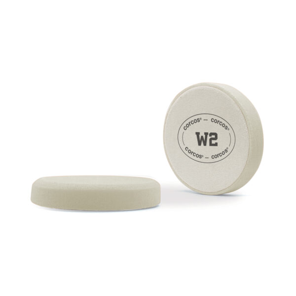 107C6 Tampone W2 Bianco smussato basso a velour ridotto